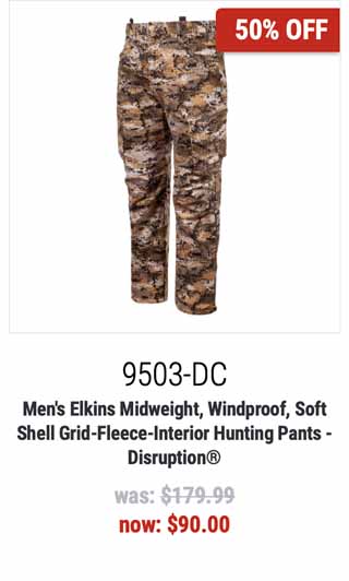 Men's Elkins Windproof Hunting Pants Disruption - Huntworth Gear